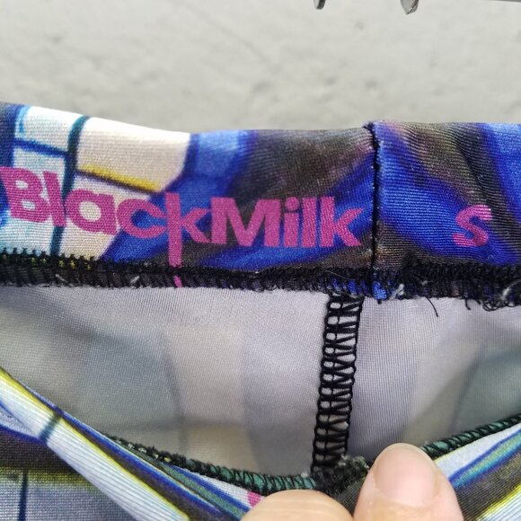 BlackMilk Leggings Women's Small Stained Glass Owl Mosaic 7/8 Pull-On Stretch - Picture 5 of 16